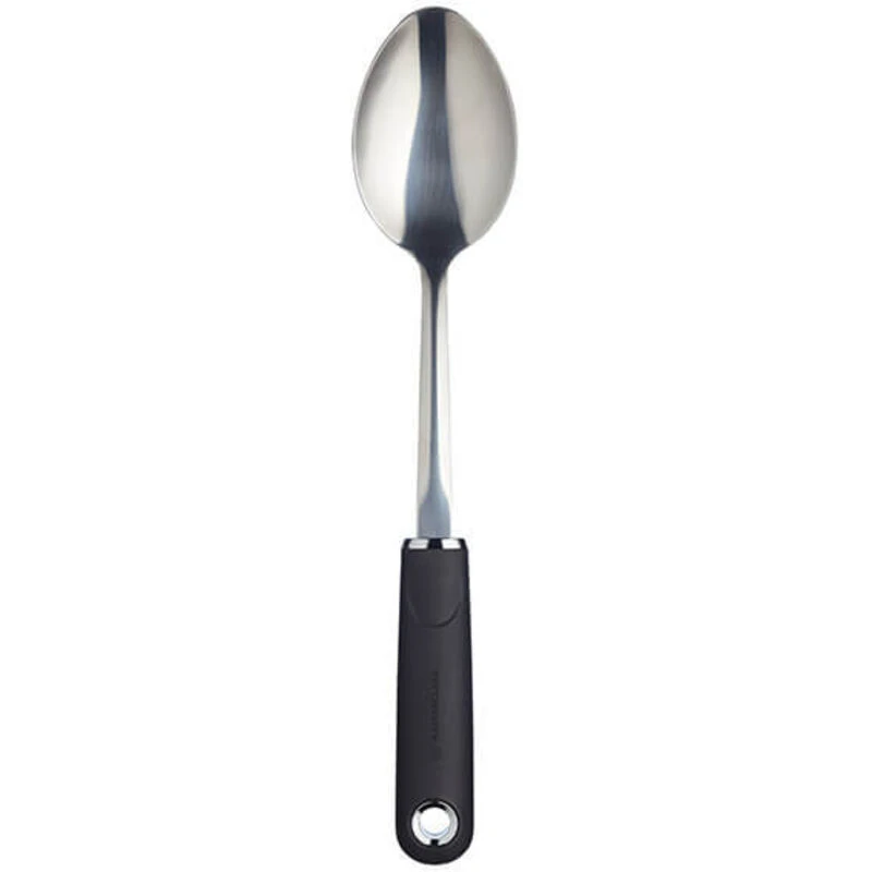 Image of Masterclass Soft Grip Stainless Steel Cooking Spoon - Masterclass MCSGNWSSCS
