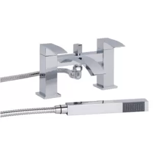 Image of Chrome Bath Shower Mixer Tap - Wave