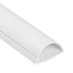 image of D-Line Maxi Decorative Self-Adhesive Cable Trunking - 50mm x 25mm x 1m, White