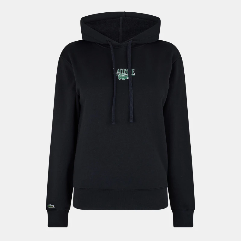 Image of Lacoste Womens Logo Hoodie Black female 4 (32)