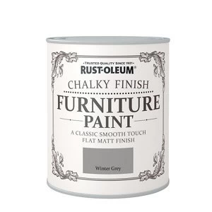 Image of Rust-Oleum Winter grey Chalky effect Matt Furniture Paint 125ml
