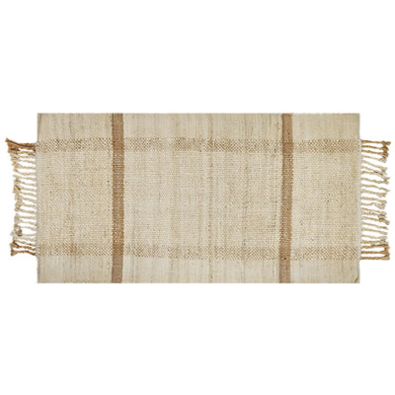 Image of Beliani Rug Yelmez Beige 80 X 150 Cm Jute