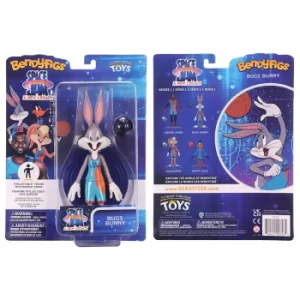 image of Noble Collection Space Jam: A New Legacy Bugs Bunny BendyFig 7.5" Action Figure