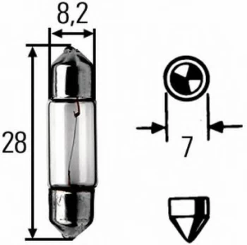 Image of Bulb 24V 3W Pk 8GM002094-241 by Hella - 10 Units 82314