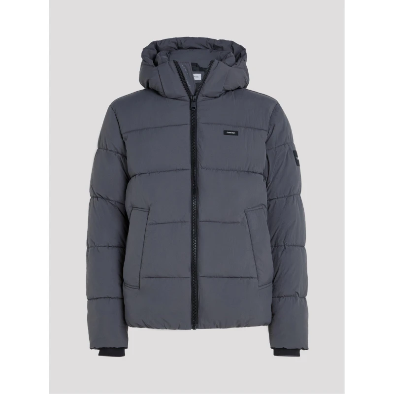 Image of Calvin Klein Mens Weather-Resistant Long Sleeve Short Puffer Jacket Magnet PC9 male 2XL