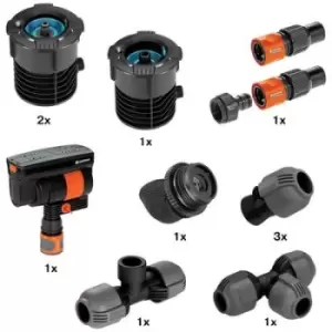 image of GARDENA Sprinkler system Pipleine square pattern sprinkler starter set 08272-20