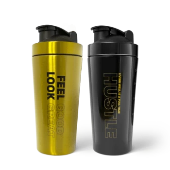 image of Protein World Metal Shaker - Black