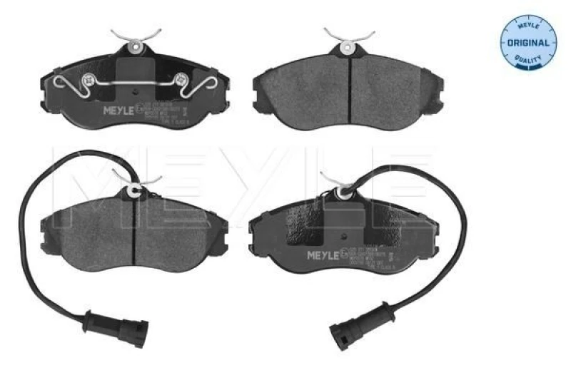 Image of MEYLE 025 211 3819/W Brake pad set Front Axle, incl. wear warning contact, Original Quality, with anti-squeak plate Brake Pad Set,disc brake (402)
