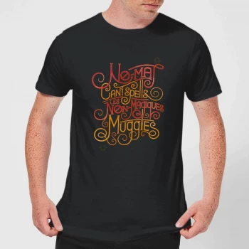 Image of Fantastic Beasts No-Maj Mens T-Shirt - Black - 3XL - Black