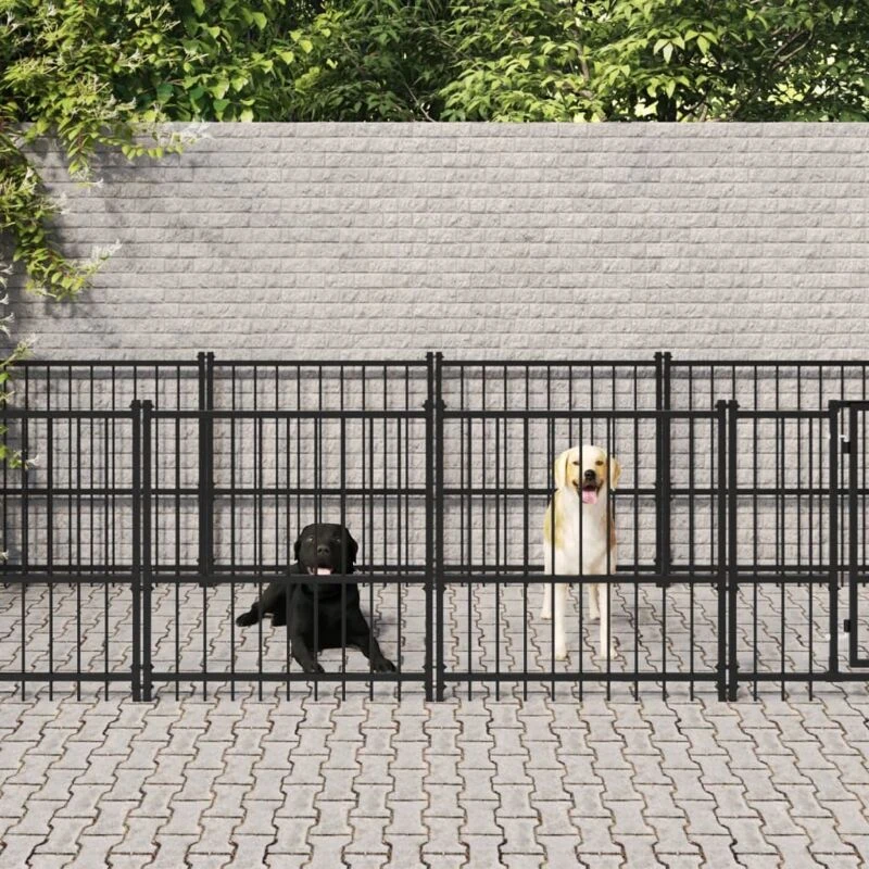 Image of VIDAXL Outdoor Dog Kennel Steel 18.77 m² Vidaxl 8720287215721