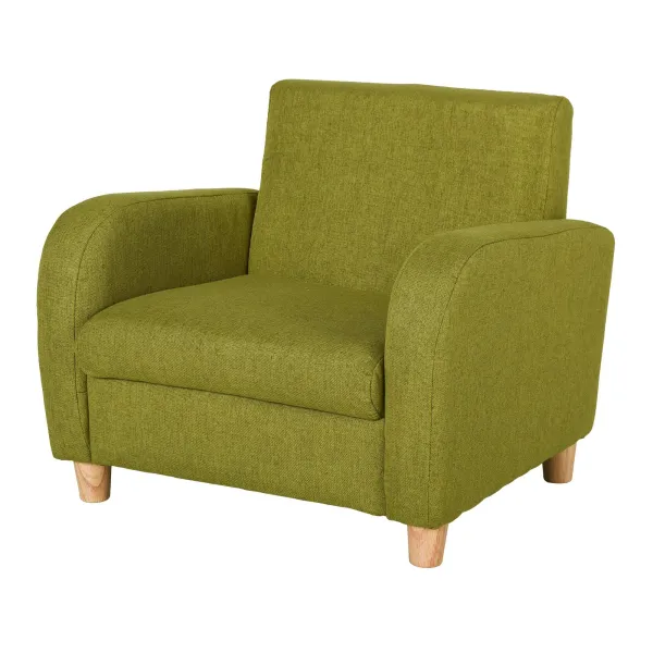 Image of Child Armchair Wood Frame w/ Cushion Padding Seat Low-Rise Bedroom