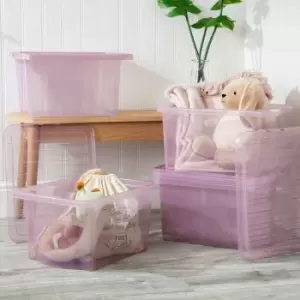 Image of Wham Set 5 Crystal 28 Litre Box & Lid - Pink