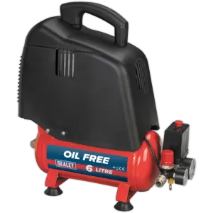 image of Sealey SAC00615 Air Compressor 6 Litre 240v