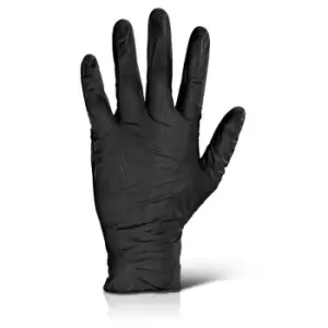 image of NITRILE DISP GLOVE PF BLACK M - Black - Black - Click