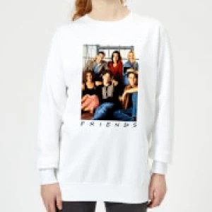 Image of Friends Group Photo Womens Sweatshirt - White - 3XL