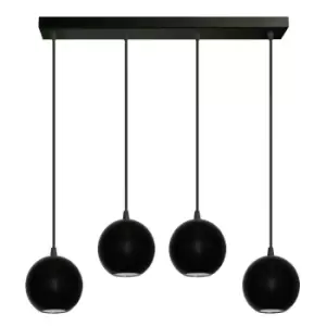 Midway Straight Bar Pendant Ceiling Light Black 60cm