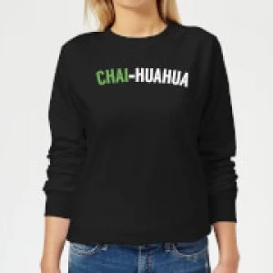 Image of Chai-huahua Womens Sweatshirt - Black - 3XL