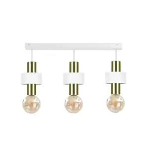 Image of Unica Ceiling Spotlight Bar White, Gold, 60cm, 3x E27