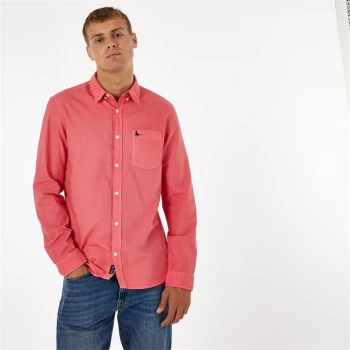 image of Jack Wills Langforde Garment Dye Oxford Shirt - Desert Rose