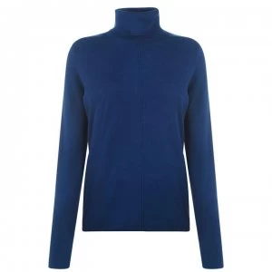 image of Oui High Neck Jumper - Blue 5574