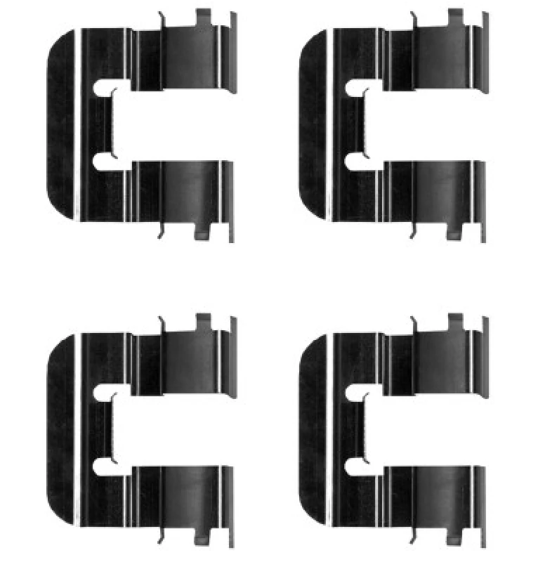 Image of HELLA Brake pad fitting kit HELLA 8DZ 355 206-331