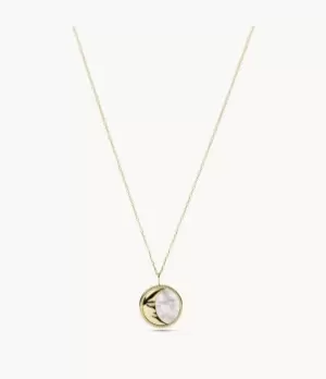 Image of Fossil Women Georgia Lunar Nights White Mother-of-Pearl Pendant Necklace