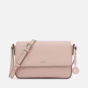 Image of DKNY Womens Bryant Medium Flap Cross Body Bag - Cashmere/Silver