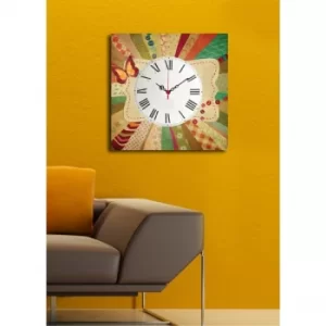 image of 4545CS-42 Multicolor Decorative Canvas Wall Clock