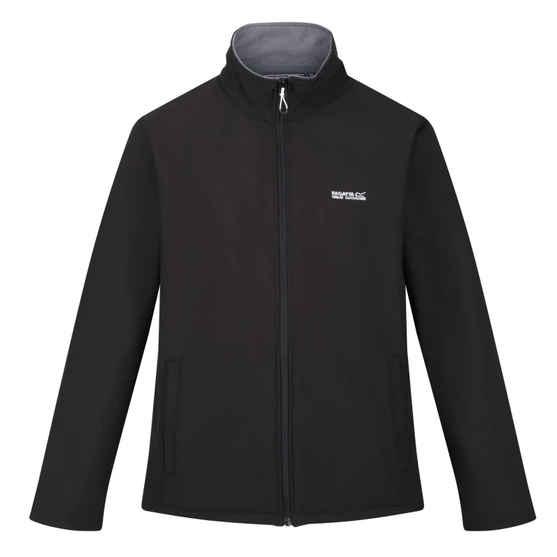Image of Regatta Mens Cera V Durable Wind Resistant Softshell Jacket L- Chest 41-42' (104-106.5cm) Black RML210-800-L