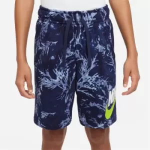 Nike Nsw Washed Aop Ft Short - Blue