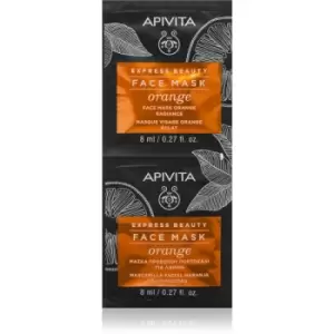 Image of Apivita Express Beauty Orange Radiance Mask for Face 2x8 ml