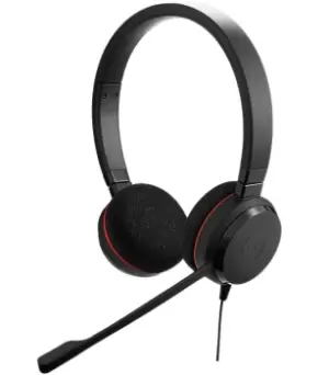 image of Evolve 20 UC Duo USB-C - Headset - Head-band - Office/Call center - Black - Binaural - Volume + - Volume -