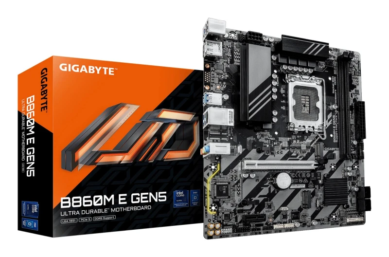 Image of Gigabyte B860M E GEN5 LGA 1851 B860 Micro-ATX Motherboard - DDR5