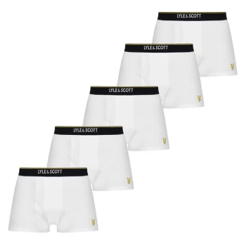 Image of Lyle and Scott Jackson 5 Pack Trunks - White 149