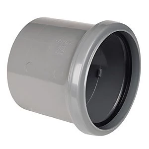 Image of FloPlast SP124G Single Socket Coupling - Grey 110mm