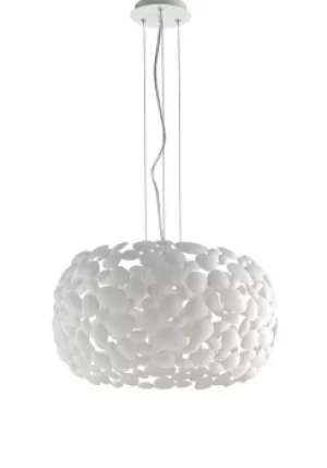 Image of DIONISO 3 Light Pendant Ceiling Light White 48x25cm