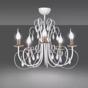 Image of Emibig Foreman White Multi Arm Semi Flush Ceiling light 5x E14