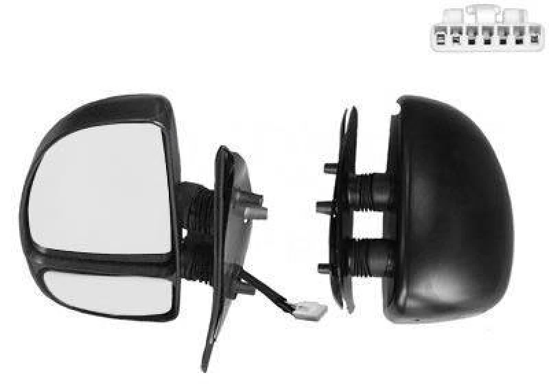 Image of VAN WEZEL 1747807 Wing mirror * HAGUS * Left, Short mirror arm Outside Mirror (50)