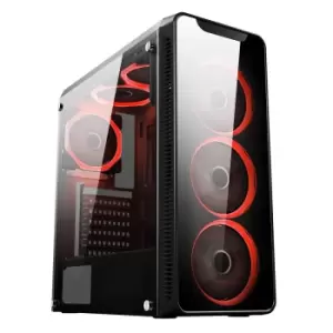 image of CiT Blaze Mid Tower Gaming Case - Black USB 3.0