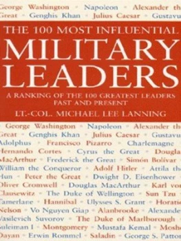 Image of The 100 Most Influential Military Leaders by Michael Lee Lanning Paperback