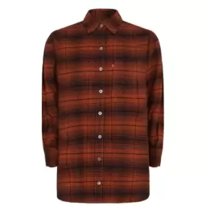 Image of Levis Silvie Plaid Shirt - Brown