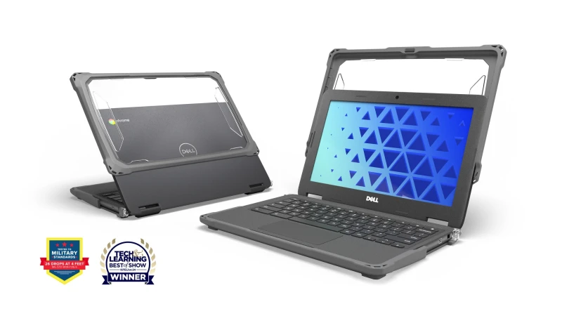 Image of Max Cases MAXCases Extreme Shell-F3 Slide Case for Dell 3100/3110/3120 Chromebook 2:1 Convertible 11.6" (Gray) DLESF3311021GRY