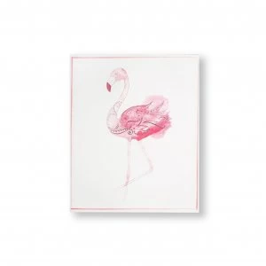 image of Art for the Home Fabulous Flamingo Printed Canvas Wall Art