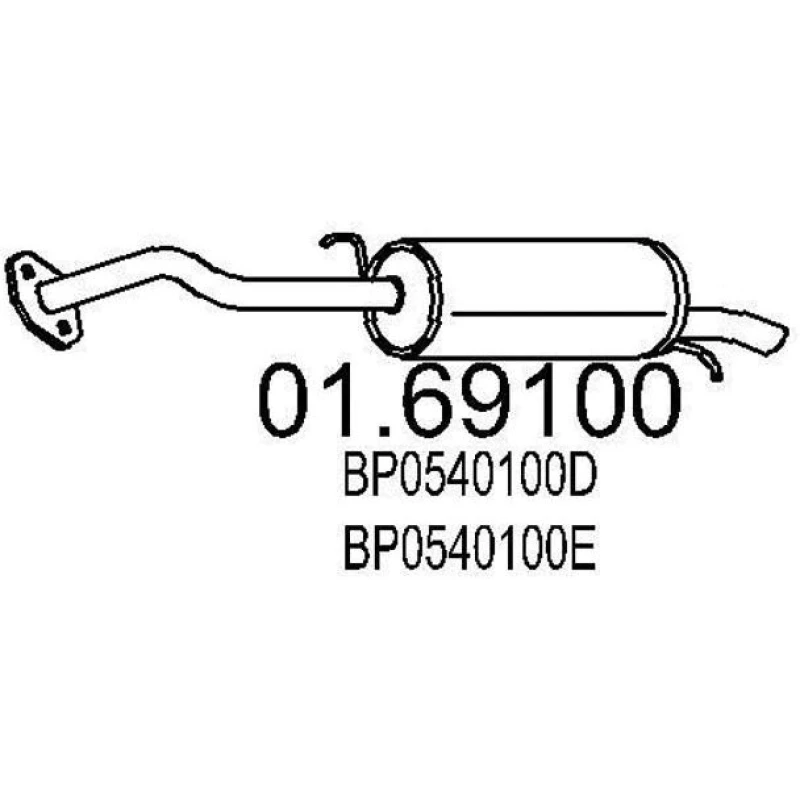 Image of MTS 01.69100 Rear silencer End Silencer (3437)