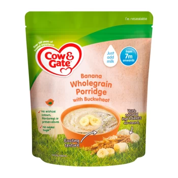 Image of Cow & Gate Banana Wholegrain Porridge Baby Cereal 6-10 Months