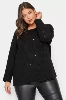 image of Distressed Knit Jumper