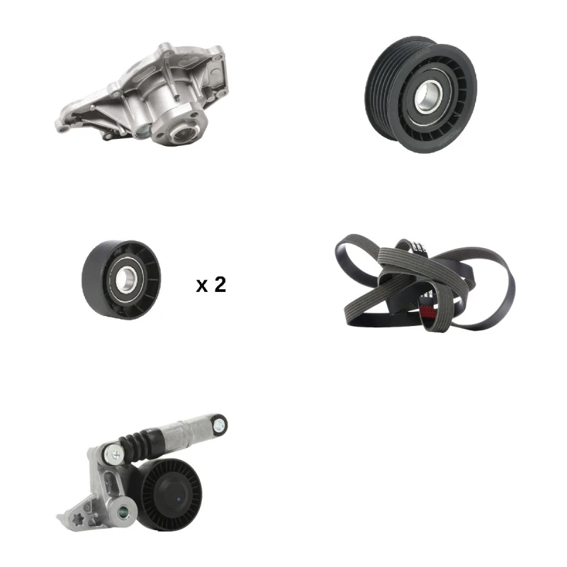 Image of RIDEX 4172P0107 Water Pump + V-Ribbed Belt Kit Water Pump + V-Ribbed Belt Kit (4172)