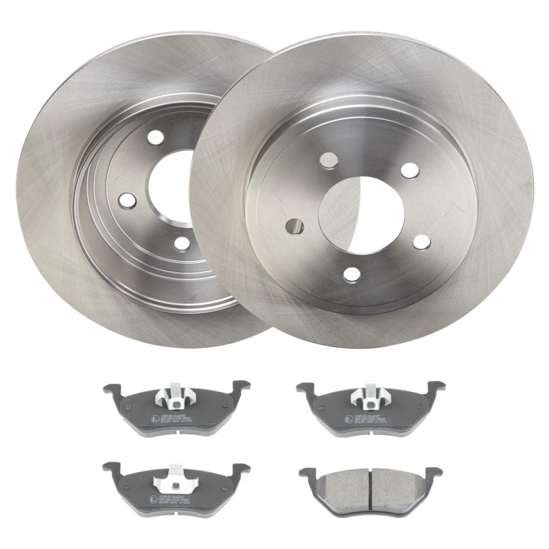 Image of RIDEX 3405B1863 Brake disc and pads set Rear Axle, Brake Disc Type: solid, not prepared for wear warning indicator Brake Set,disc brakes (3405)