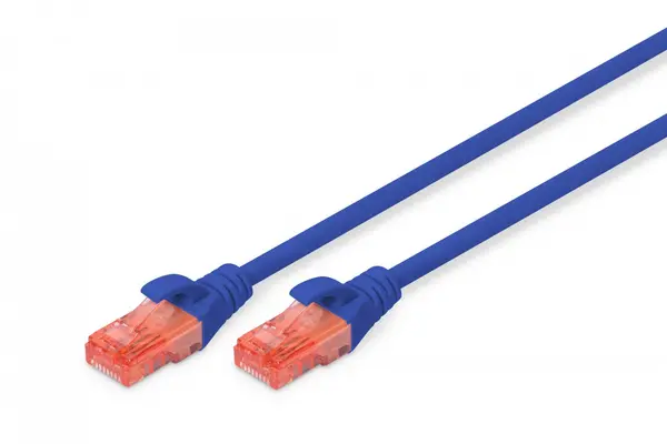 image of DIGITUS (DK-1617-100/B) CAT 6 U-UTP patch cord, Cu, LSZH AWG 26/7, length 10 m, color blue