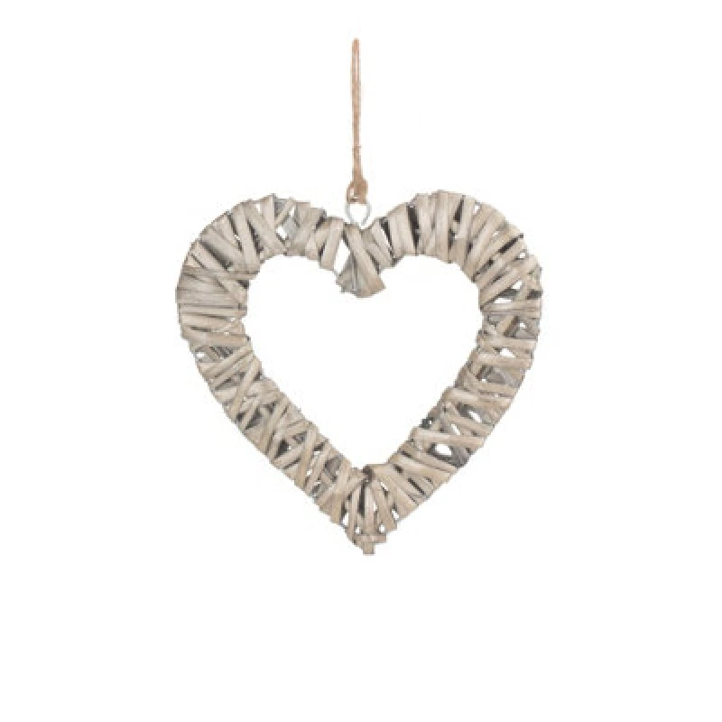 Image of Red Hamper H149S Wicker Small Flat Open Heart